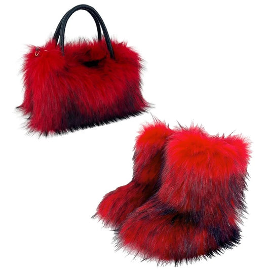 Fur Boots and Purse Set (short)